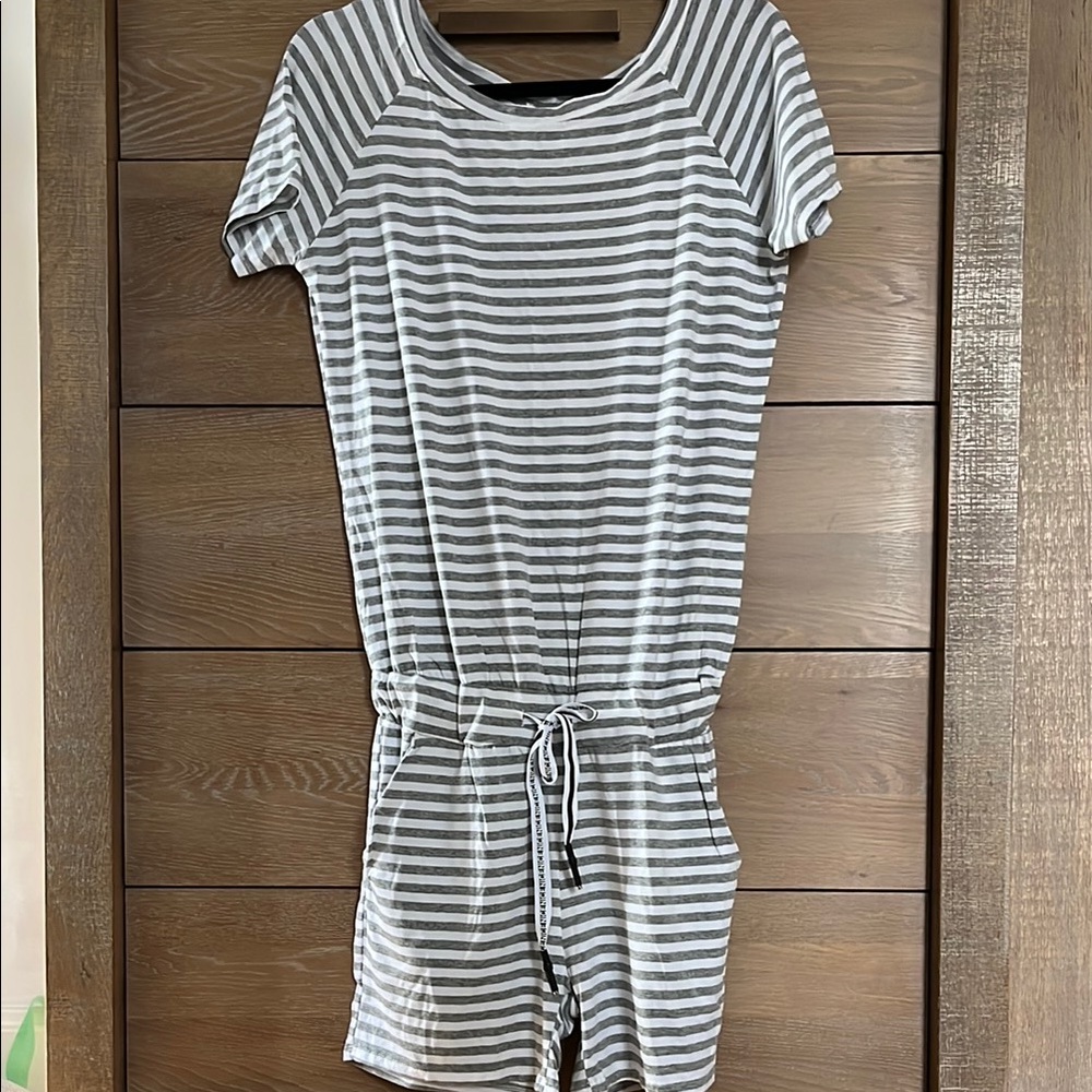 Striped Gray Romper
